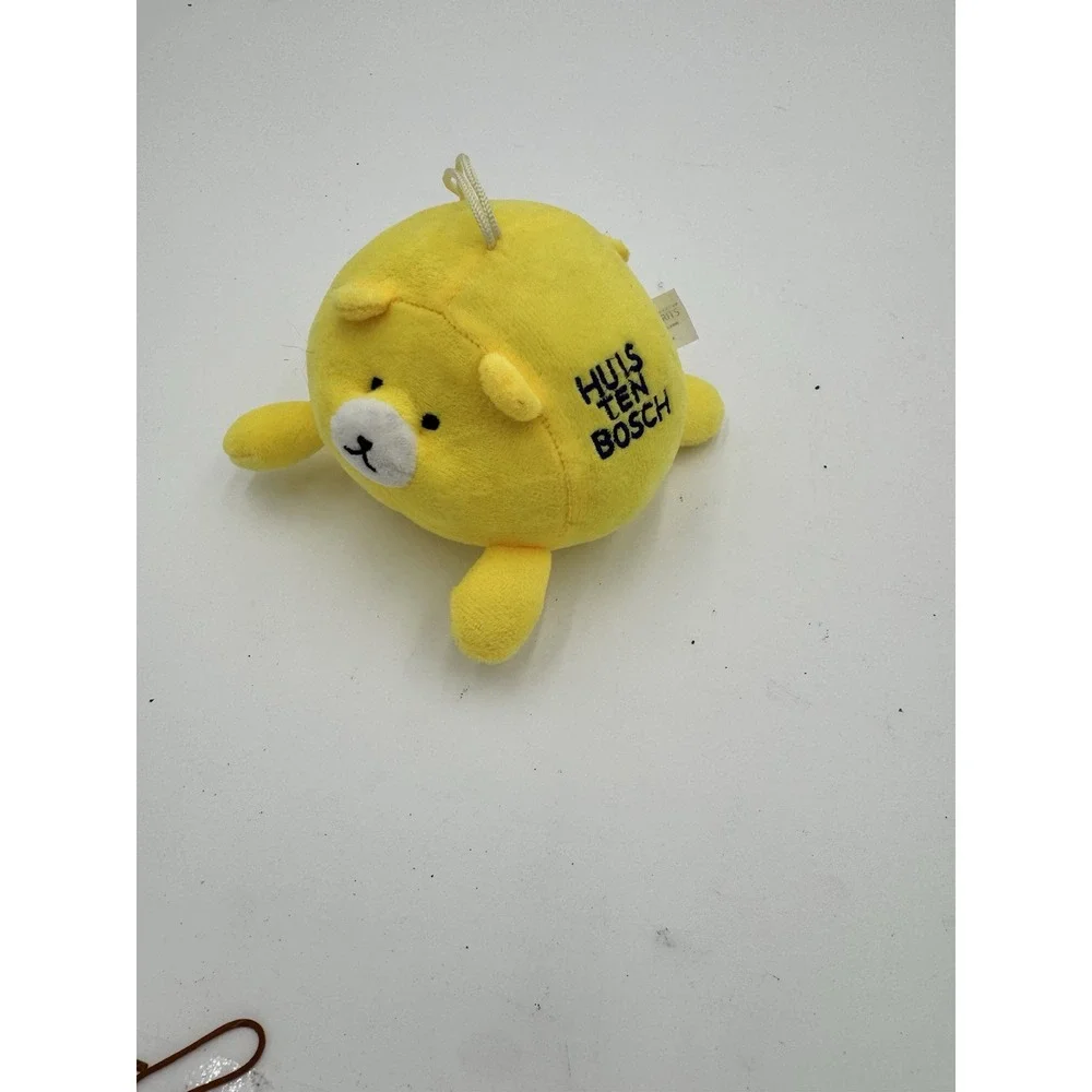 Huis Ten Bosch bear plush toy‎ Yellow Bear EUC tush tag Round from Japan RARE